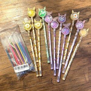 Cute gel pen set with refills !
